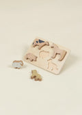 Set of 5 Animals on Wooden Plate