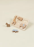 Set of 5 Herbivores on Wooden Plate