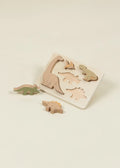 Set of 5 Dinosaurs on Wooden Plate