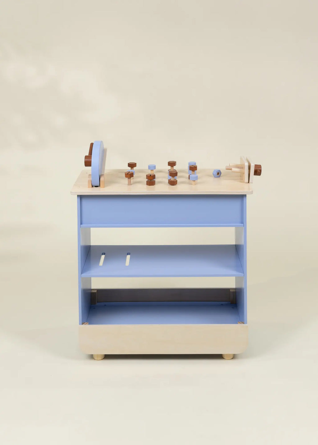 Wooden Play Construction Workbench with Miter Saw