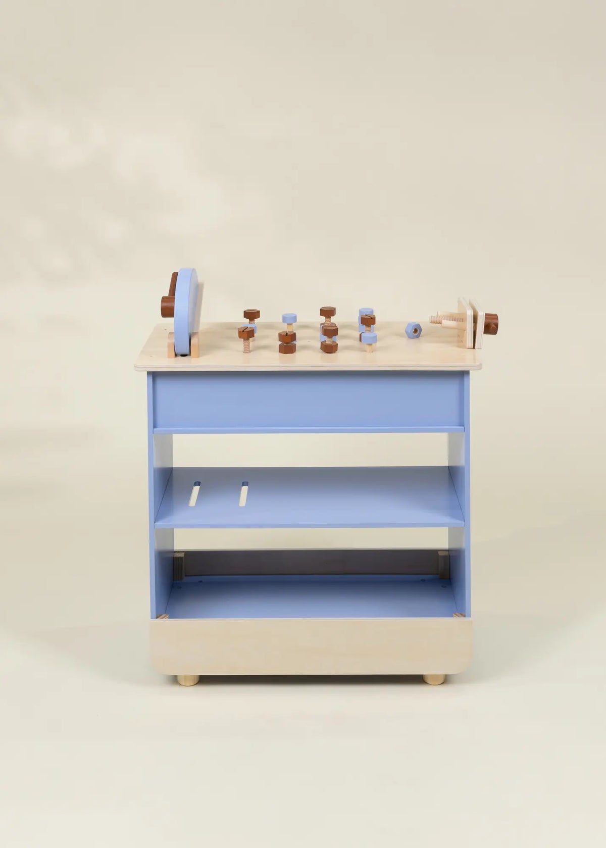 Wooden Play Construction Workbench with Miter Saw