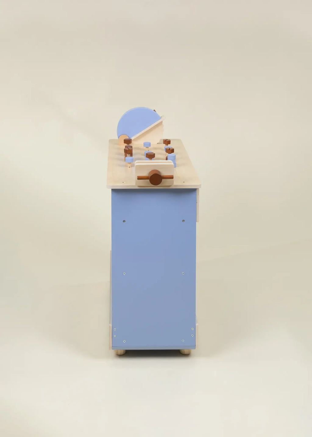 Wooden Play Construction Workbench with Miter Saw