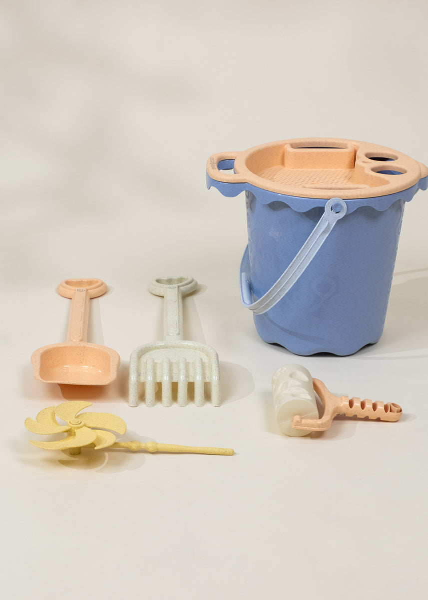 Oversized 6 Wheat Straw Sand Toy – Bucket & Accessories