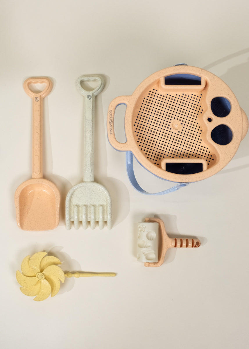Oversized 6 Wheat Straw Sand Toy – Bucket & Accessories