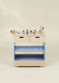 Wooden Play Construction Workbench with Miter Saw