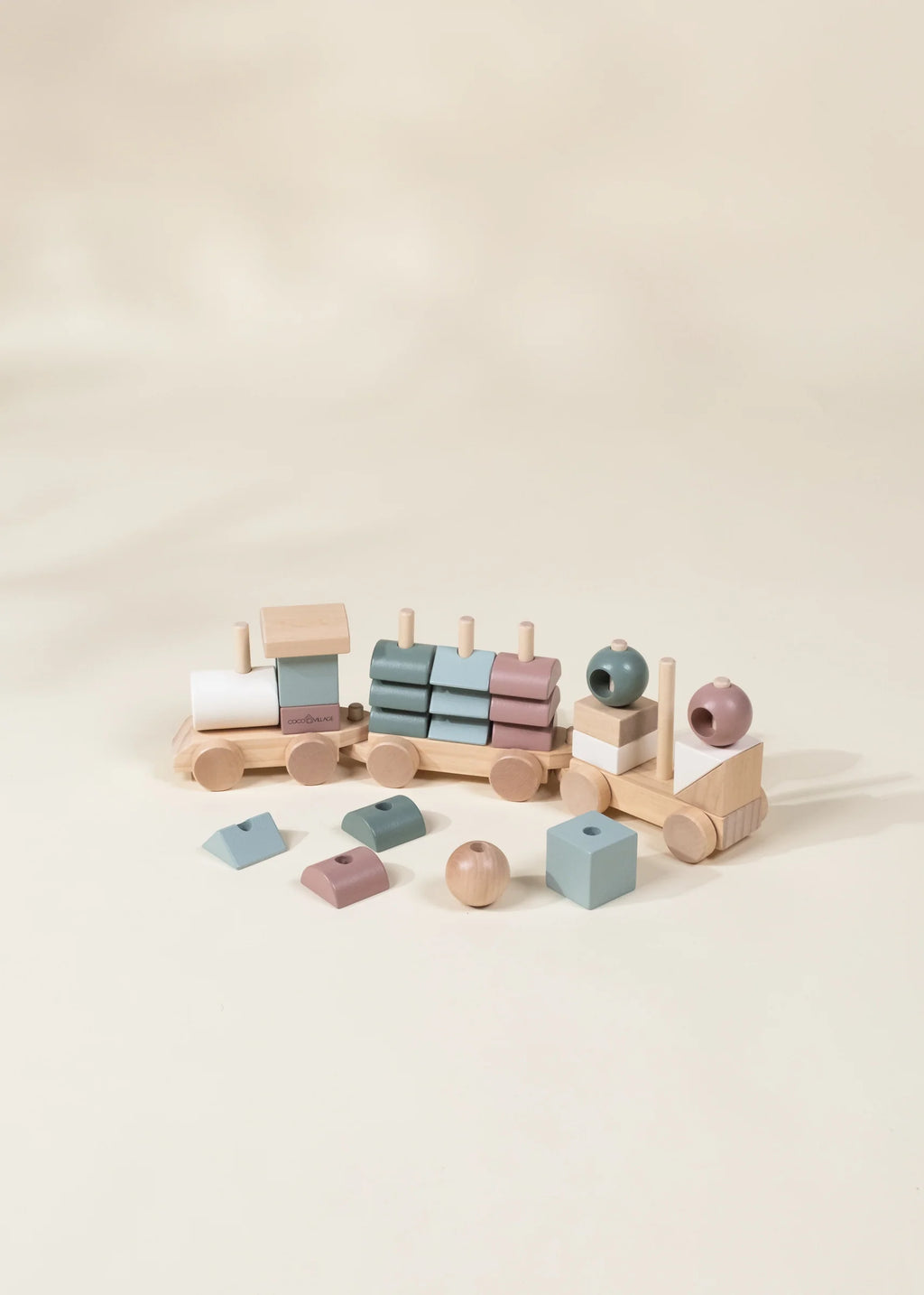 Oversized Wooden Stacking Train
