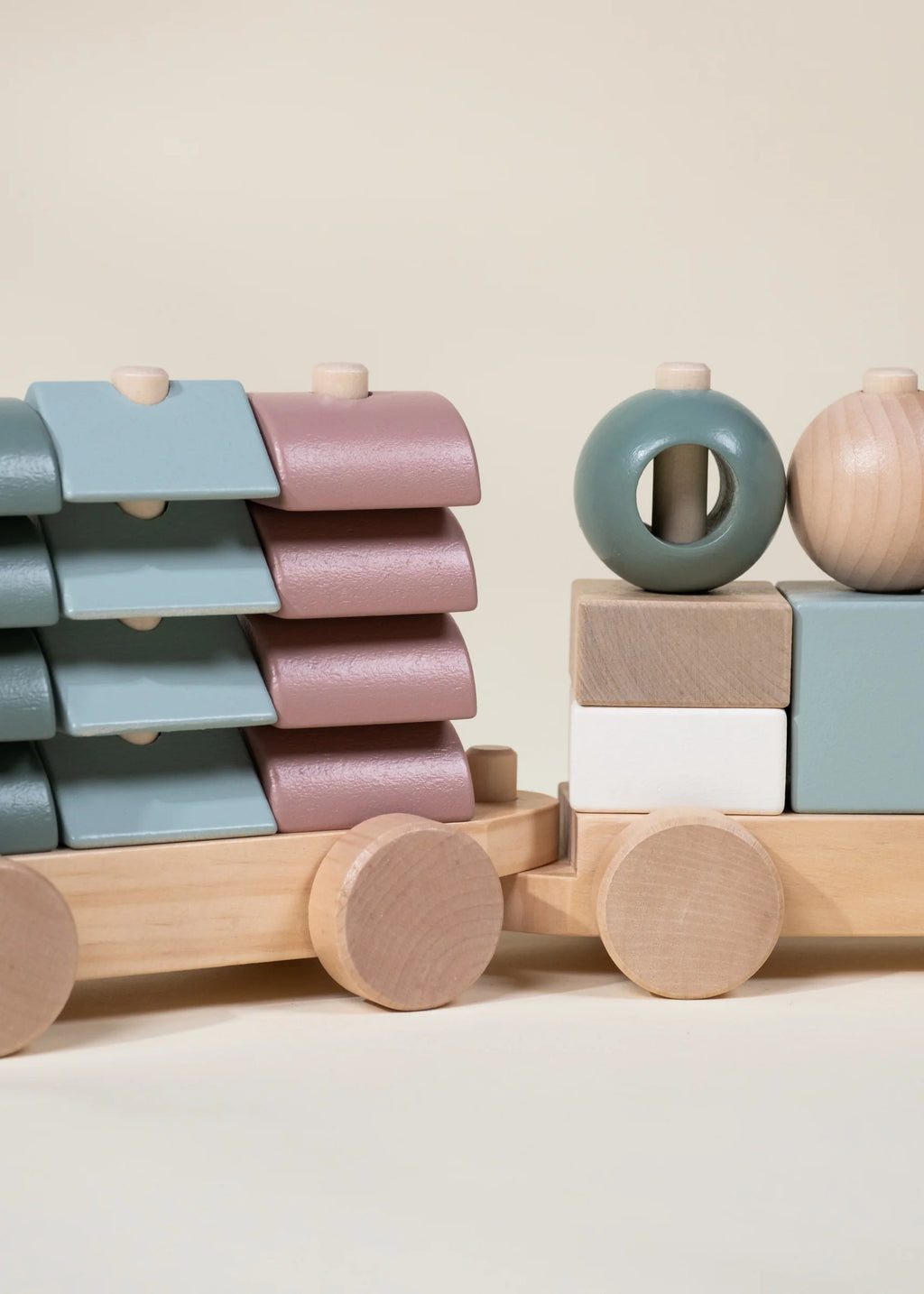 Oversized Wooden Stacking Train