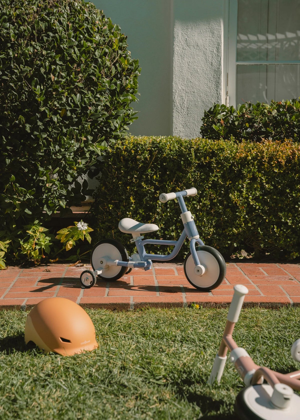 4-in-1 Tricycle with Push Handle & Training Wheels