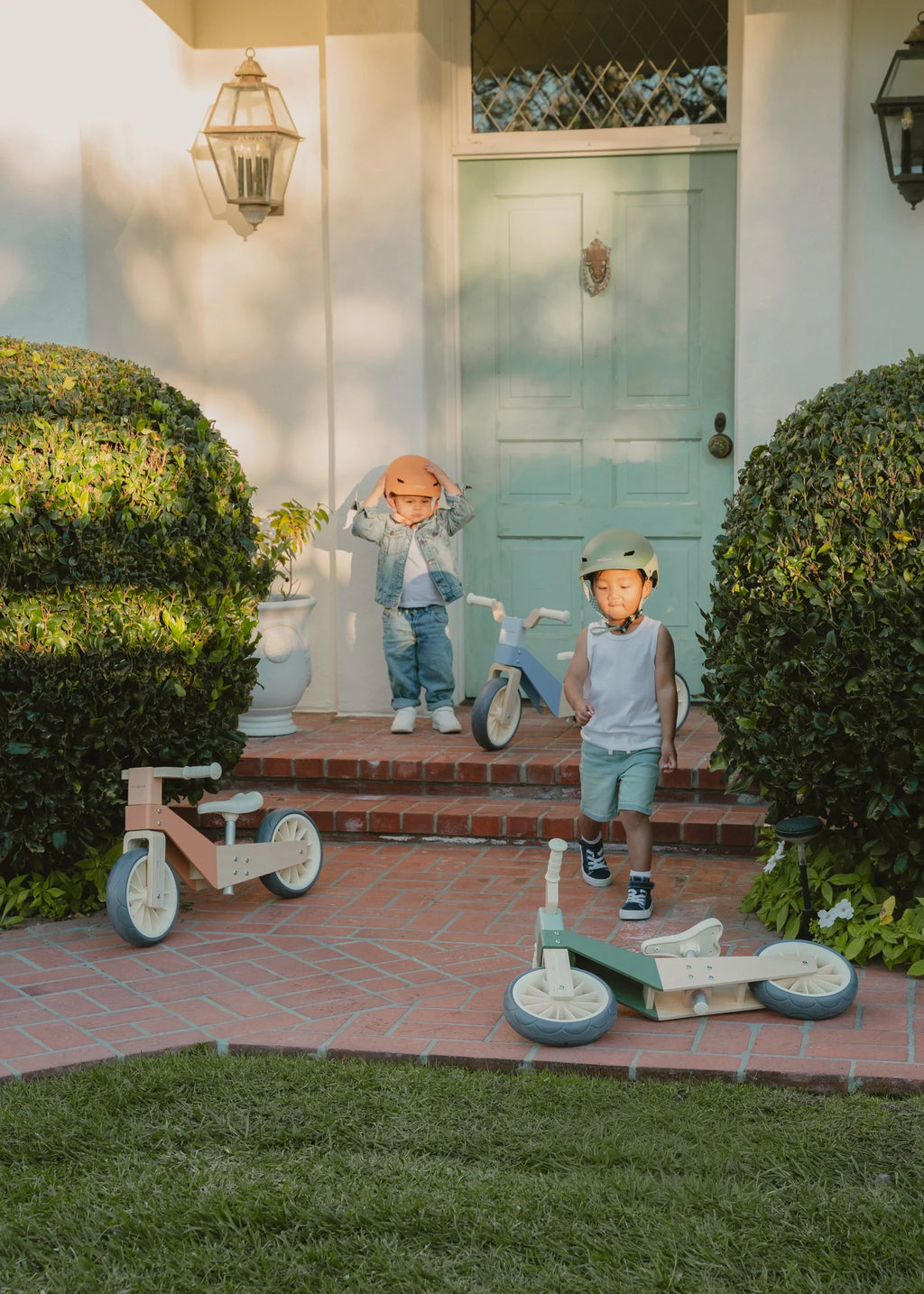 Wooden Balance Bike - 3 in 1 - Seafoam