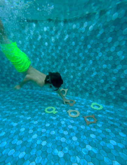 6 Silicone Diving Rings Pool Toys