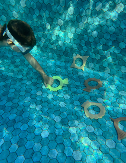 6 Silicone Diving Rings Pool Toys