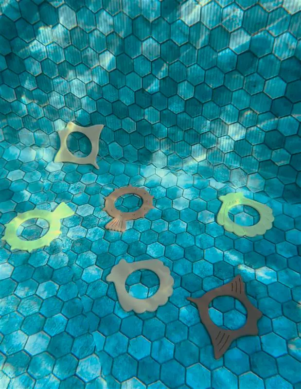 6 Silicone Diving Rings Pool Toys