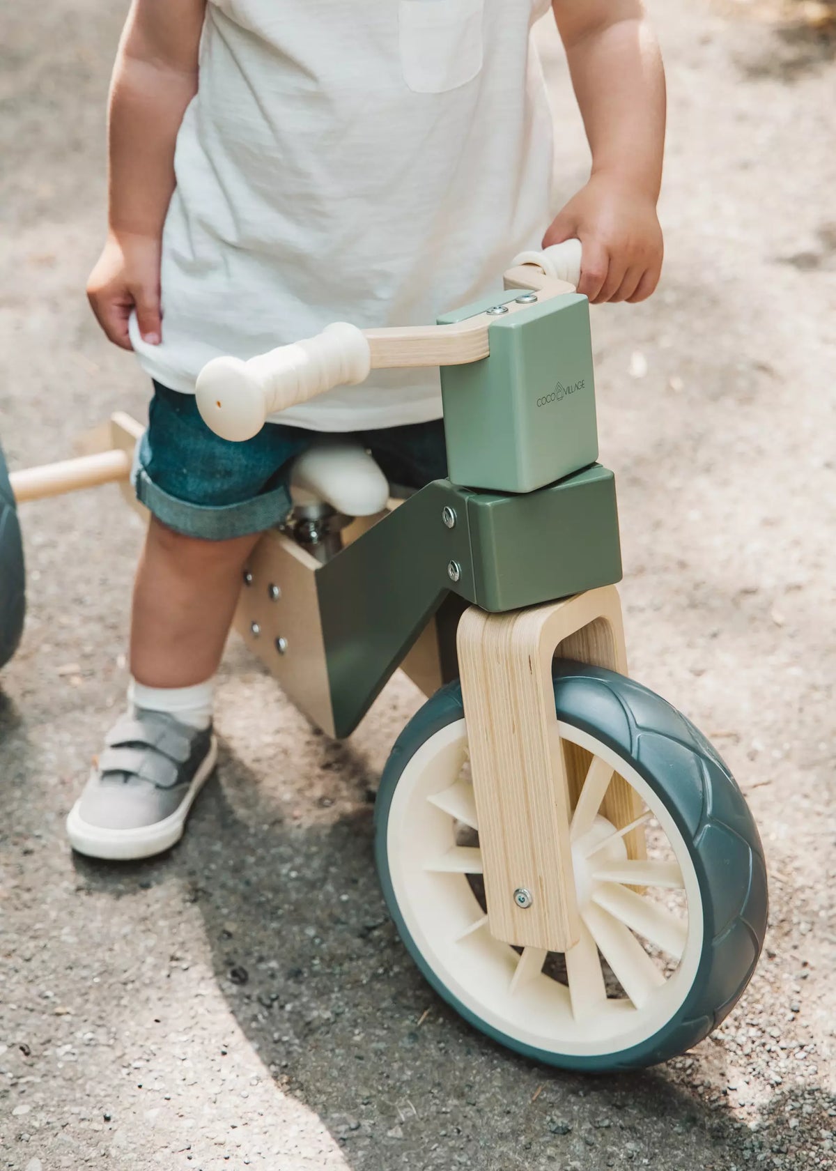Wooden Balance Bike - 3 in 1 - Seafoam