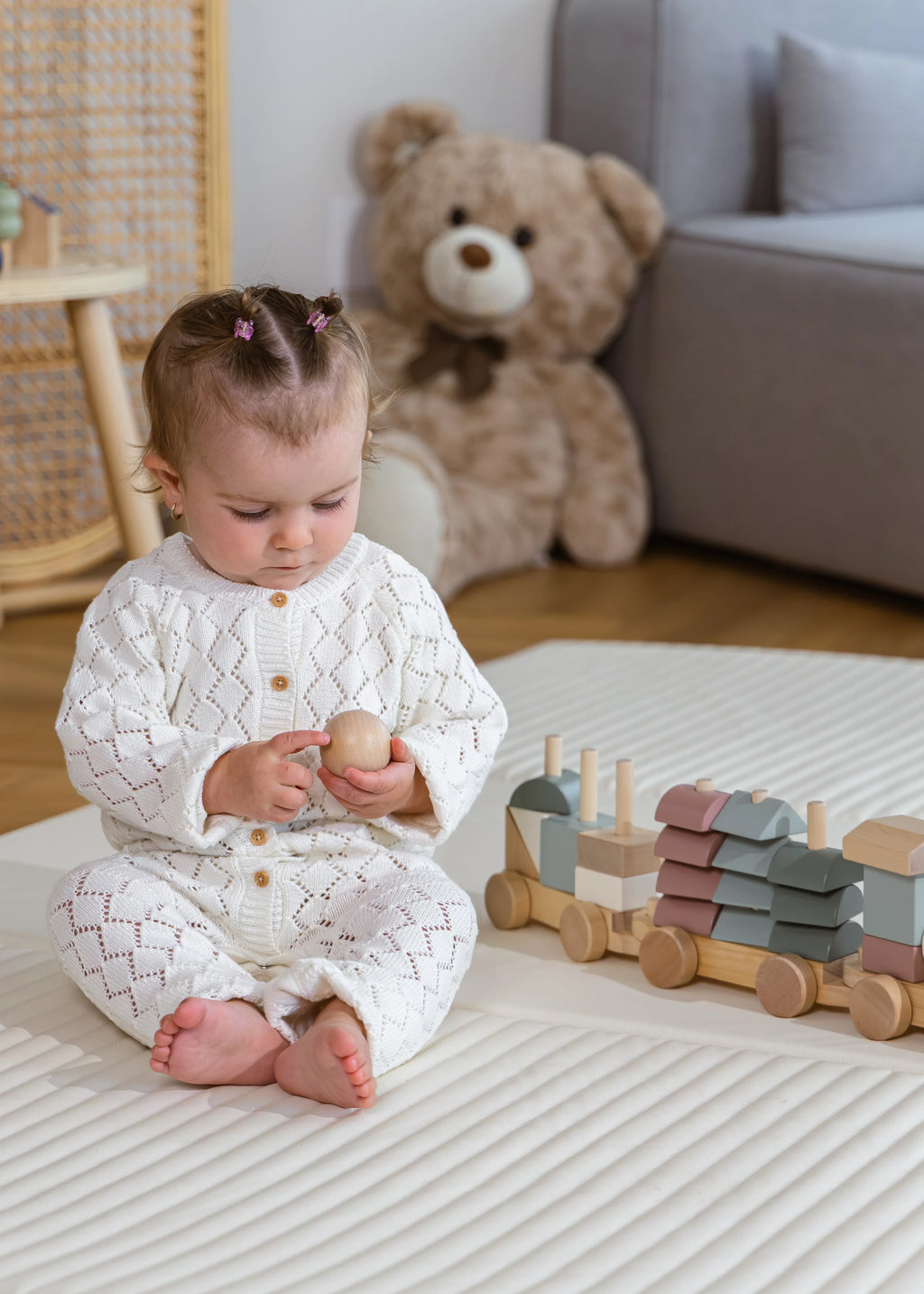 Oversized Wooden Stacking Train