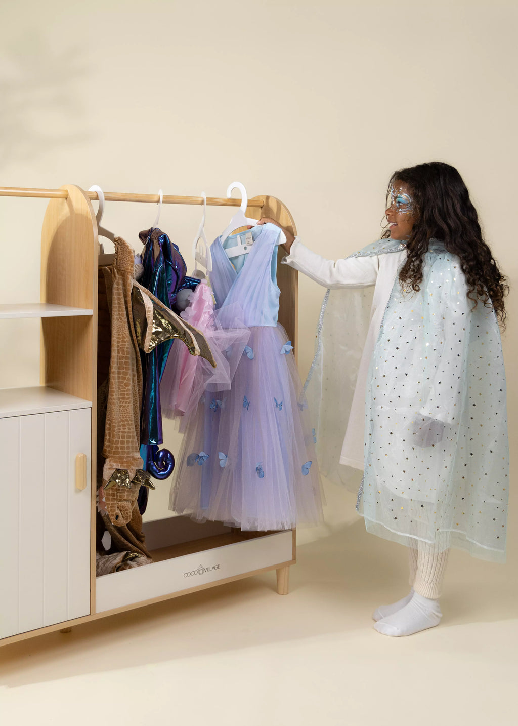 Wooden Play Dress Wardrobe