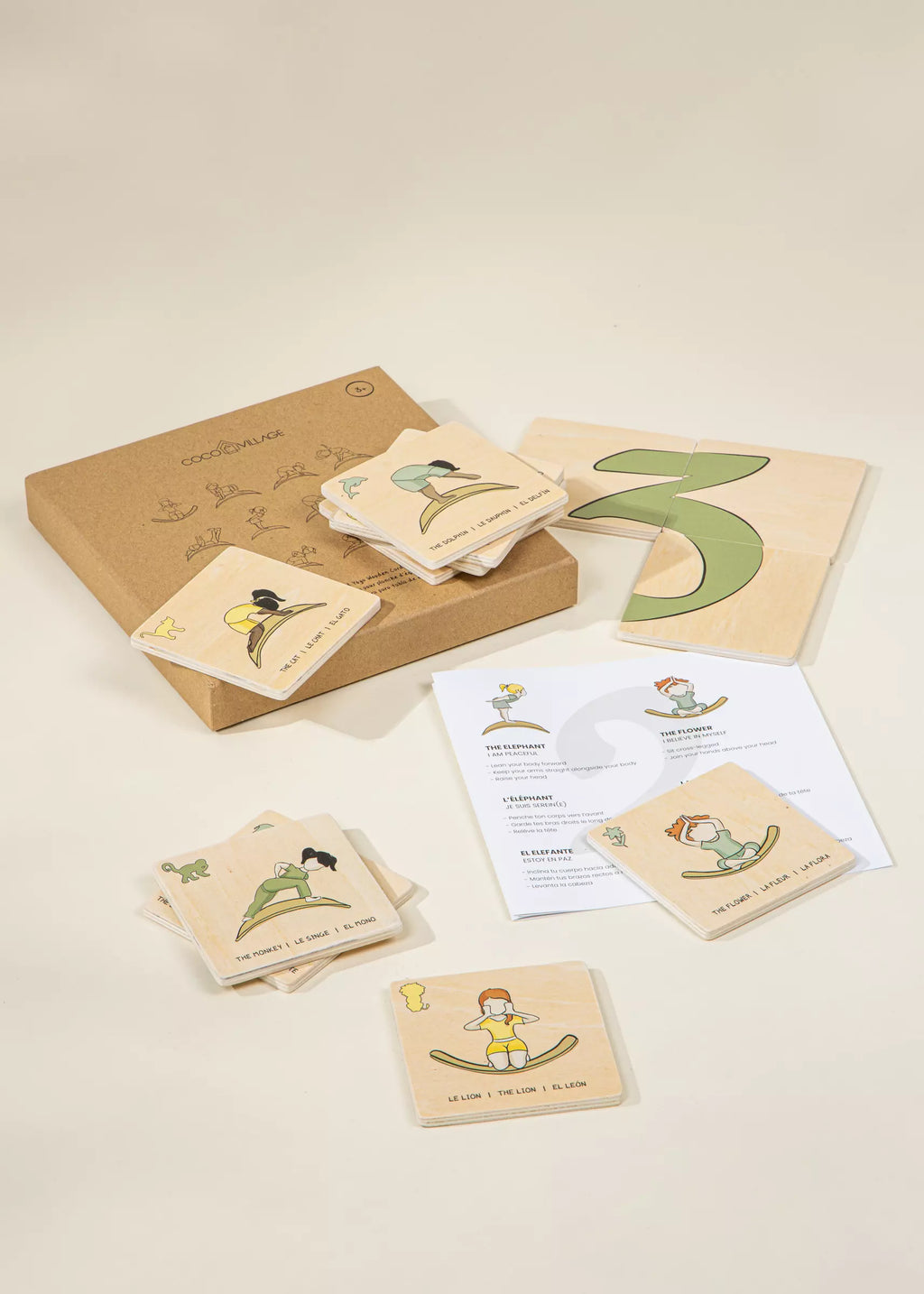 Balance Board Yoga Wooden Cards