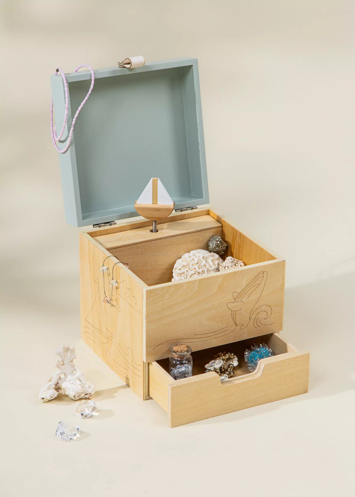 Wooden Musical Souvenir Box