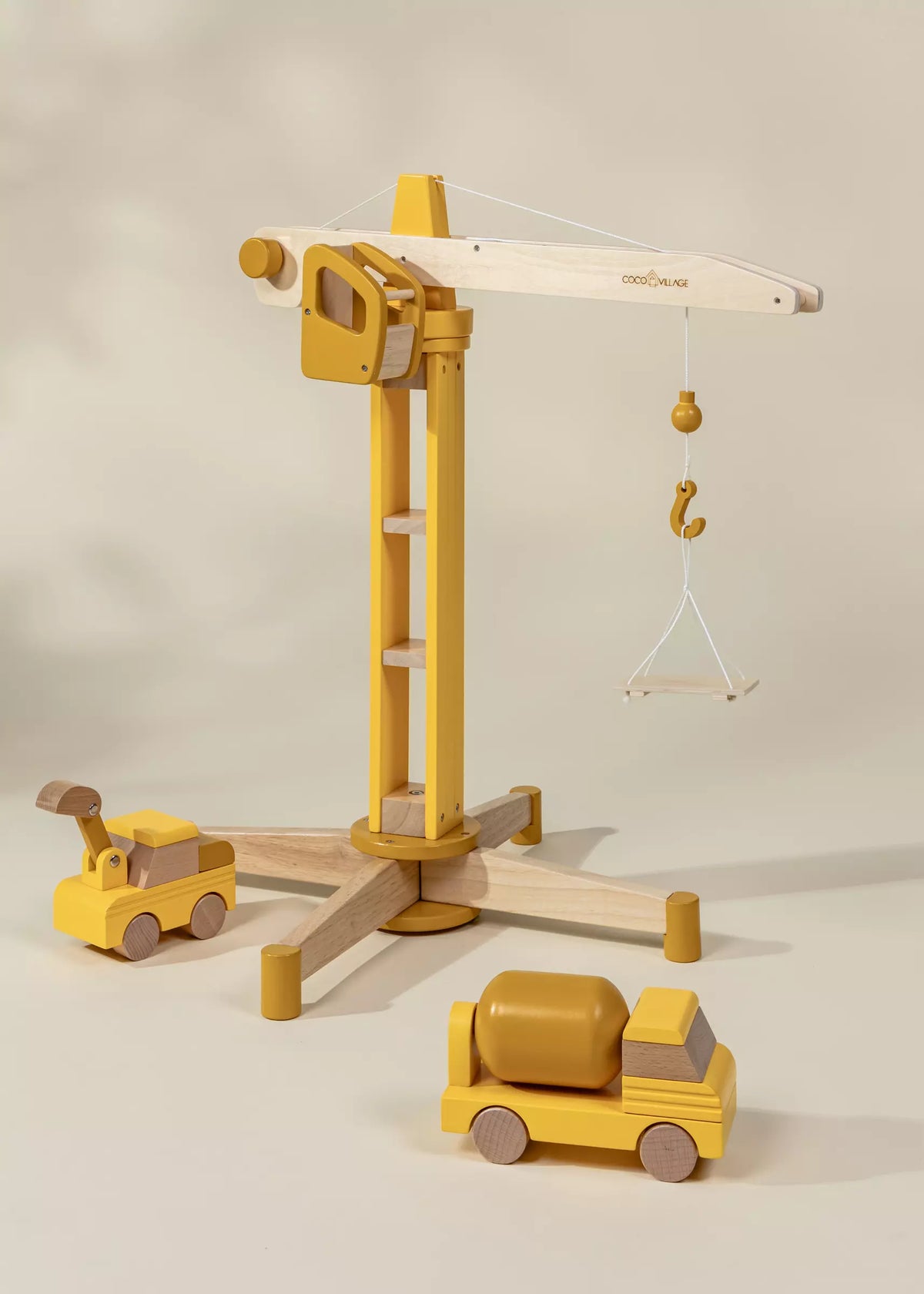 Oversized Wooden Construction Crane