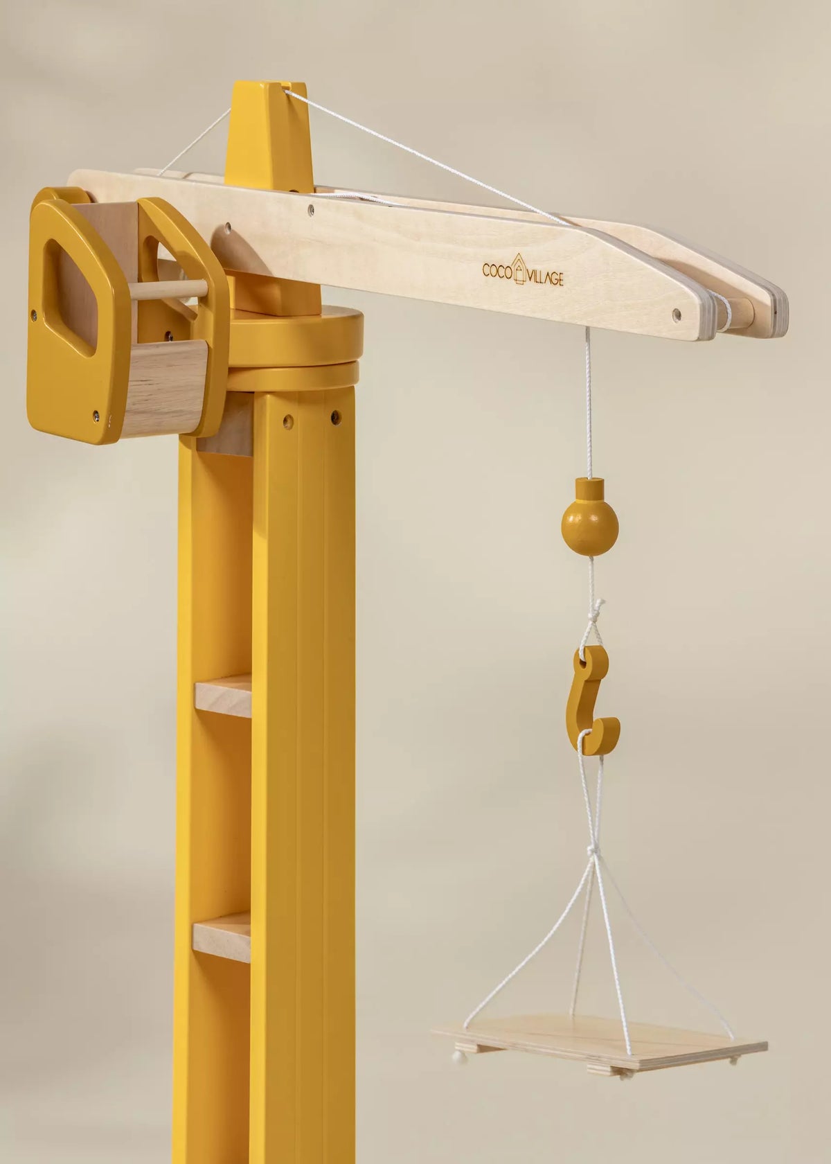 Oversized Wooden Construction Crane